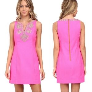 Lilly Pulitzer Gabby Shift Dress | Pop Pink Gold